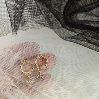 Rhinestone Fish Tail Dangle Earring