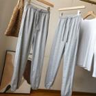 High-waist Jogger Sweatpants Pants - Gray - One Size