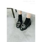 Block-heel Bucked Loafers