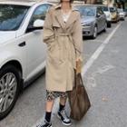 Double Breasted Trench Coat Milky Khaki - One Size