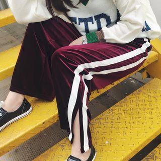 Panel Velvet Sweatpants