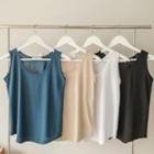 U-neck Round-hem Tank Top