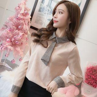 Plaid Collar Blouse