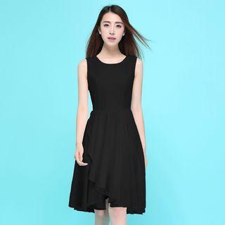 Sleeveless Wrapped Chiffon Dress