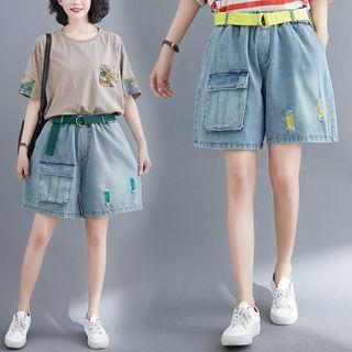 Pocket Panel Wide-leg Shorts
