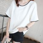 Piped Short-sleeve T-shirt