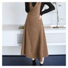 Corduroy Jumper Dress Brown - One Size