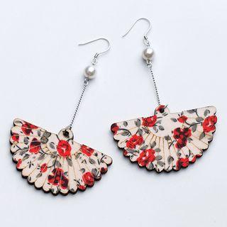 925 Sterling Silver Fan Drop Earring