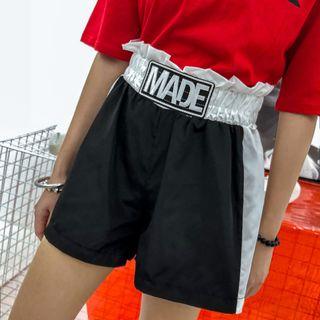 Colored Panel Lettering Shorts