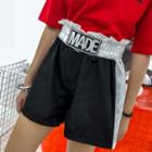 Colored Panel Lettering Shorts