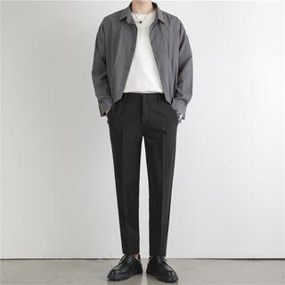 Plain Shirt / Cropped Dress Pants / Dress Pants / Set