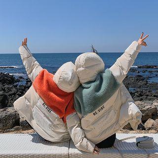 Paneled Hooded Zip Padded Coat