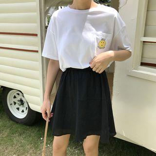Printed Pocketed Short-sleeve T-shirt