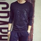 Embossed Tiger Long-sleeve T-shirt