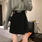 Asymmetrical A-line Skirt With Belt