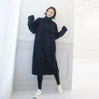 Zip-detail Sherpa-fleece Pullover Dress