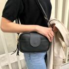 Tasseled Snap-button Shoulder Bag