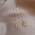 Faux Crystal Alloy Dangle Earring 1 Pair - As Shown In Figure - One Size