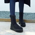 Genuine Leather Platform Snow Boots