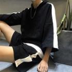 Set: 3/4-sleeve Hooded Top + Shorts