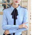 Bow Accent Slim Fit Shirt