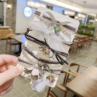 Bow Faux Crystal Hair Tie