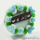 S&c Sweet Ribbon Blue Rose Cake Ring