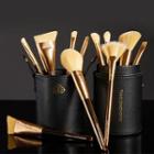 Set Of 11: Golden Makeup Brush Gold - One Size