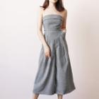 Strapless Wide-leg Jumper Pants