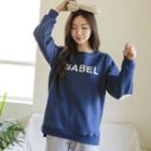 Elbow-patch Letter-printed Sweatshirt