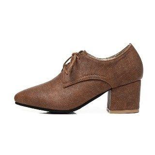 Faux-suede Lace-up Shoe Boots