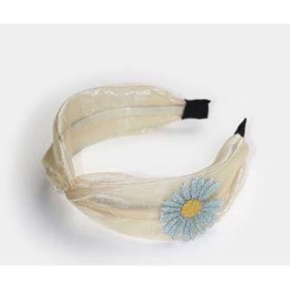Sequined Flower Organza Headband
