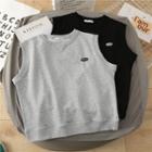 Plain Crew-neck Vest