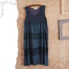 Lace Panel Midi Sleeveless Dress