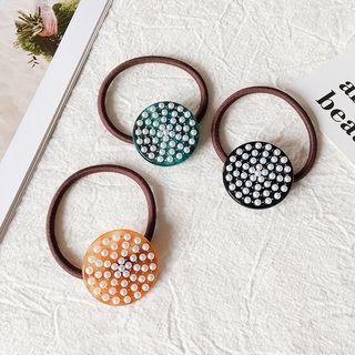 Faux Pearl Acetate Disc Hair Tie