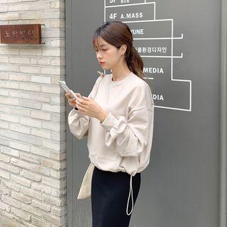 Kangaroo-pocket Drawcord Sweatshirt
