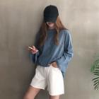 Bell-sleeve Lettering-back T-shirt