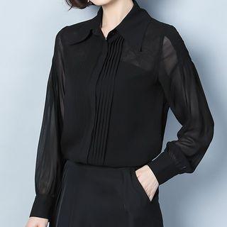 Pintuck Chiffon Shirt