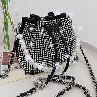 Embellished Bucket Bag Black - One Size