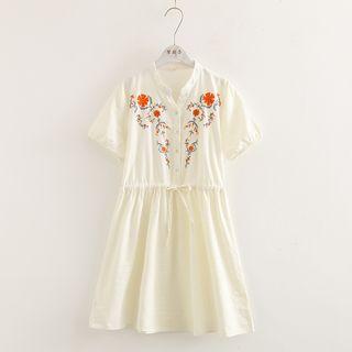 Floral Print Tie-waist Dress