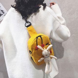 Rabbit-detailed Canvas Sling Bag