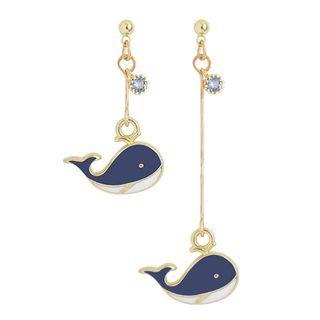 Asymmetric Whale Drop Earring