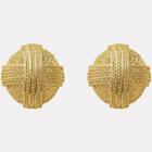 Alloy Ear Stud 1 Pair - Gold - One Size