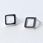 925 Sterling Silver Square Earring