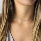 925 Sterling Silver Choker Necklace 18k Gold - One Size