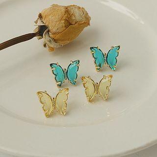 Butterfly Faux Crystal Alloy Earring