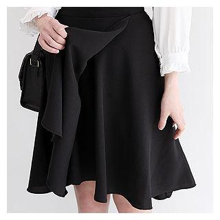 Flared A-line Wrap Skirt