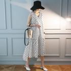 V-neck Polka Dot Tank Dress