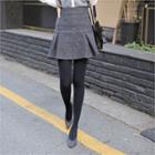 Pleated-hem A-line Mini Skirt