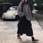 Stripe Sweater / Black Culottes